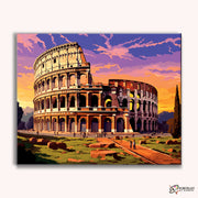 Colosseum's Past Glory -  Paint by Numbers Kit for Adults -  Portrait By Numbers
