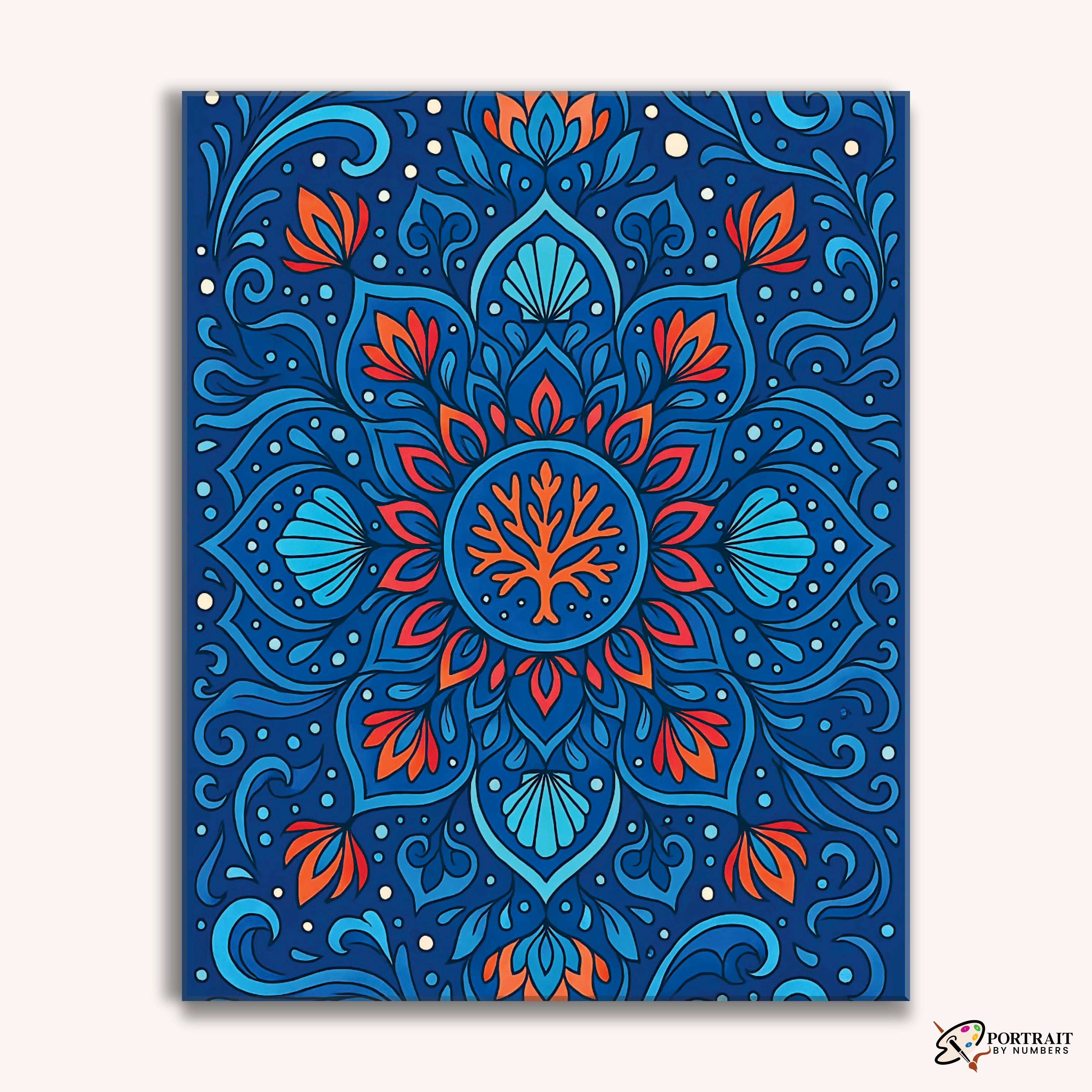 Coral Bloom (Mandala) -  Paint by Numbers Kit for Adults -  Portrait By Numbers