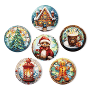 Cozy Christmas (Set of 6) -  Paint by numbers Kit -  Portrait By Numbers