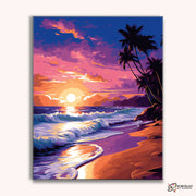 Cresting Twilight Waves -  Paint by Numbers Kit for Adults -  Portrait By Numbers