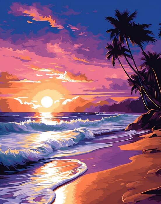 Cresting Twilight Waves