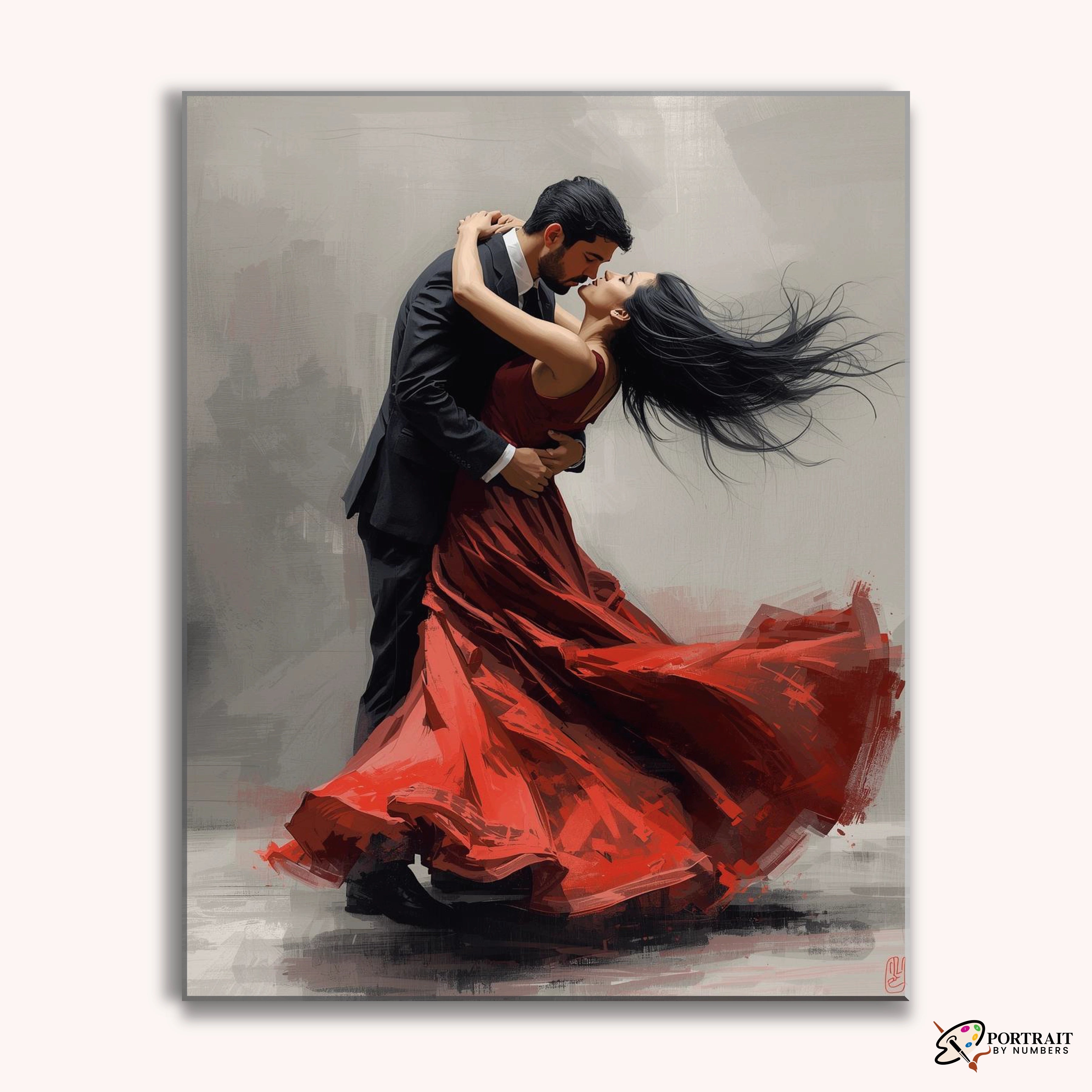 Crimson Dance -  Paint by Numbers Kit for Adults -  Portrait By Numbers