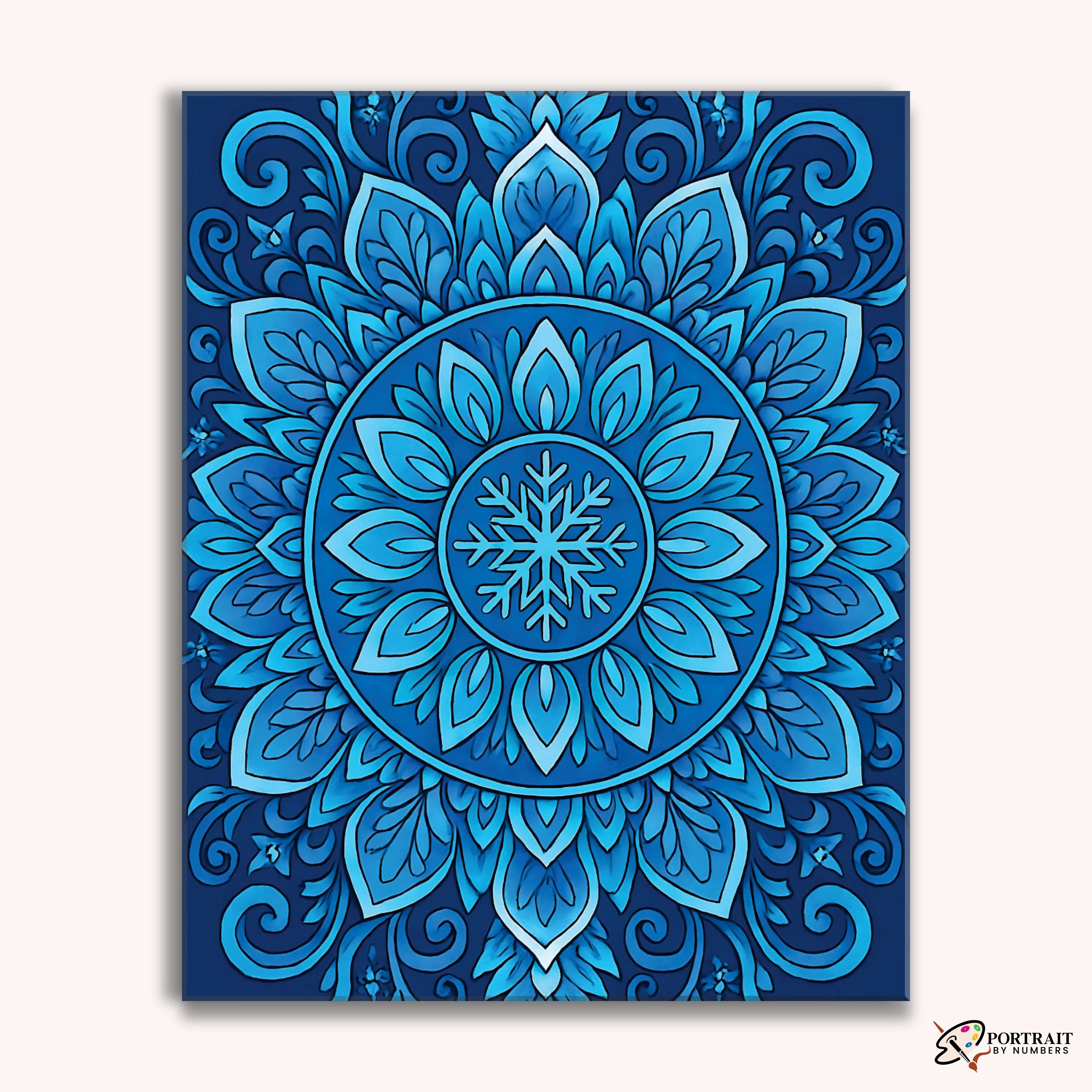 Crystal Flare (Mandala) -  Paint by Numbers Kit for Adults -  Portrait By Numbers
