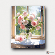 Crystal Vase Florals -  Paint by Numbers Kit for Adults -  Portrait By Numbers