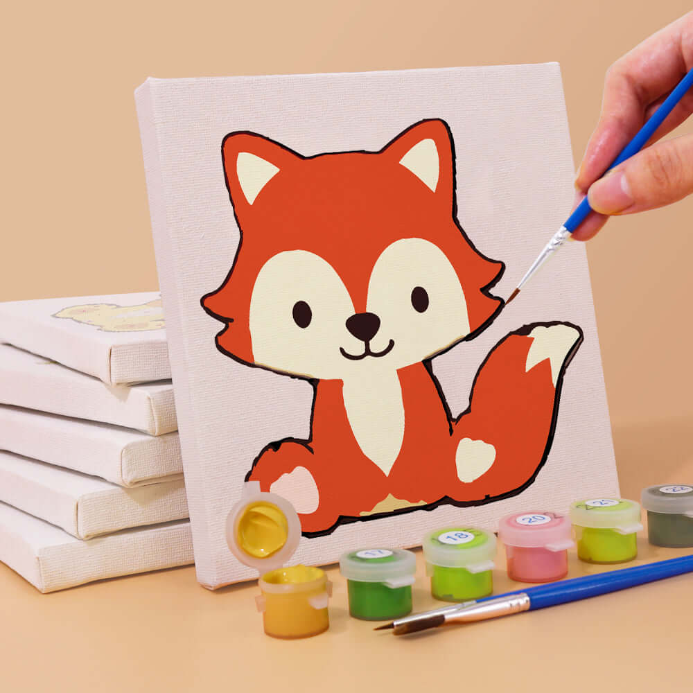 Cuddly Critters (Set of 6) -  Paint by numbers Kit -  Portrait By Numbers