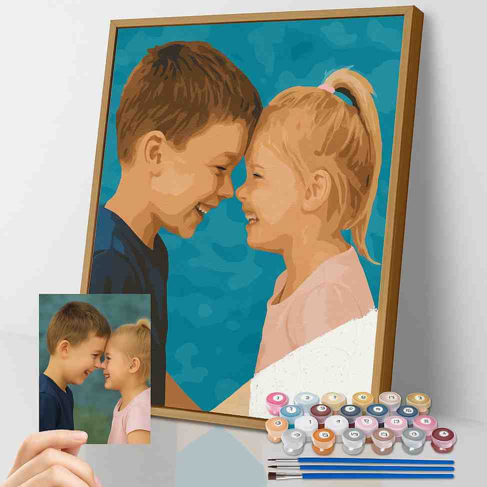 Custom Paint by Numbers Kit -  Paint by numbers -  Portrait By Numbers