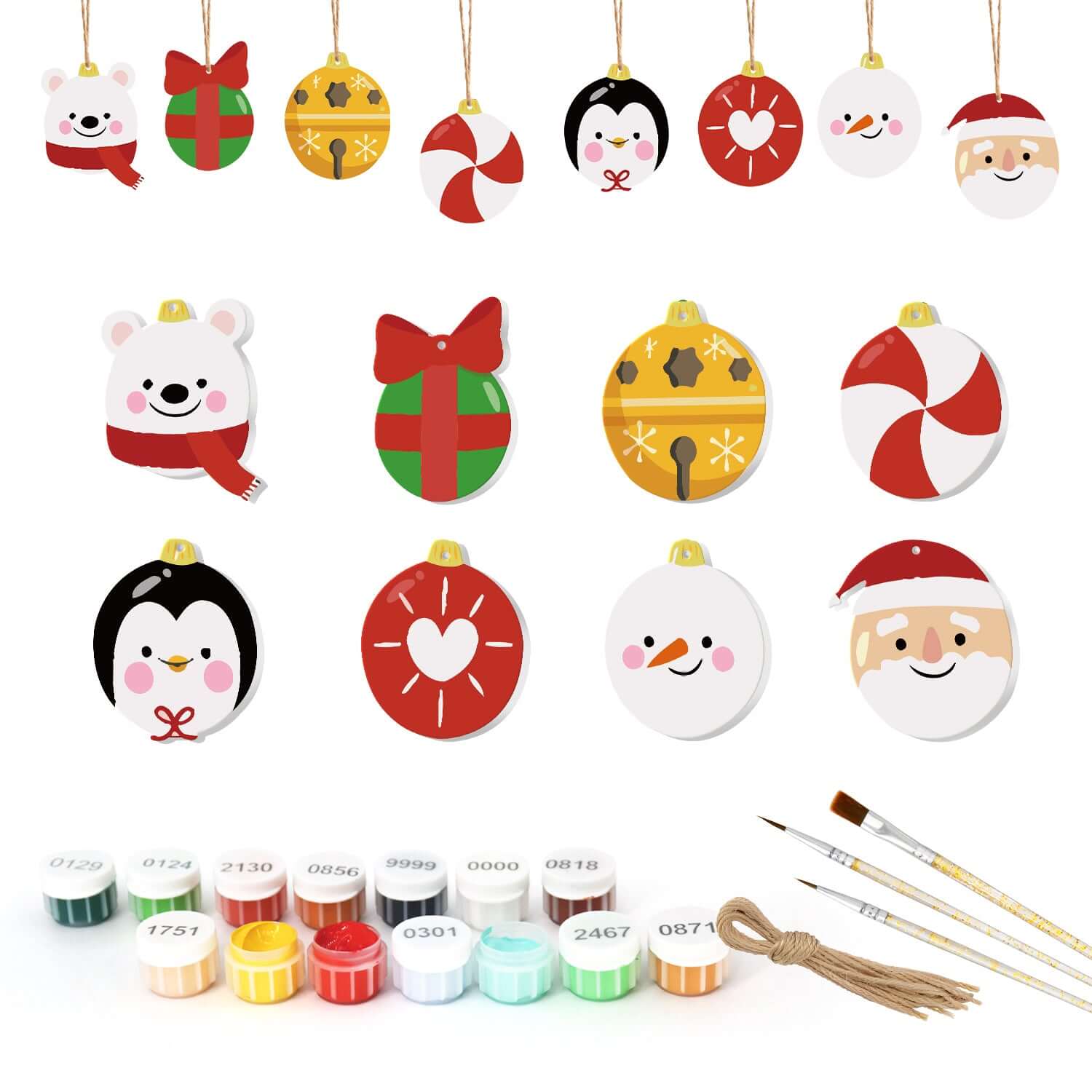 Cute Christmas -  Paint by Numbers Kit for Adults -  Portrait By Numbers