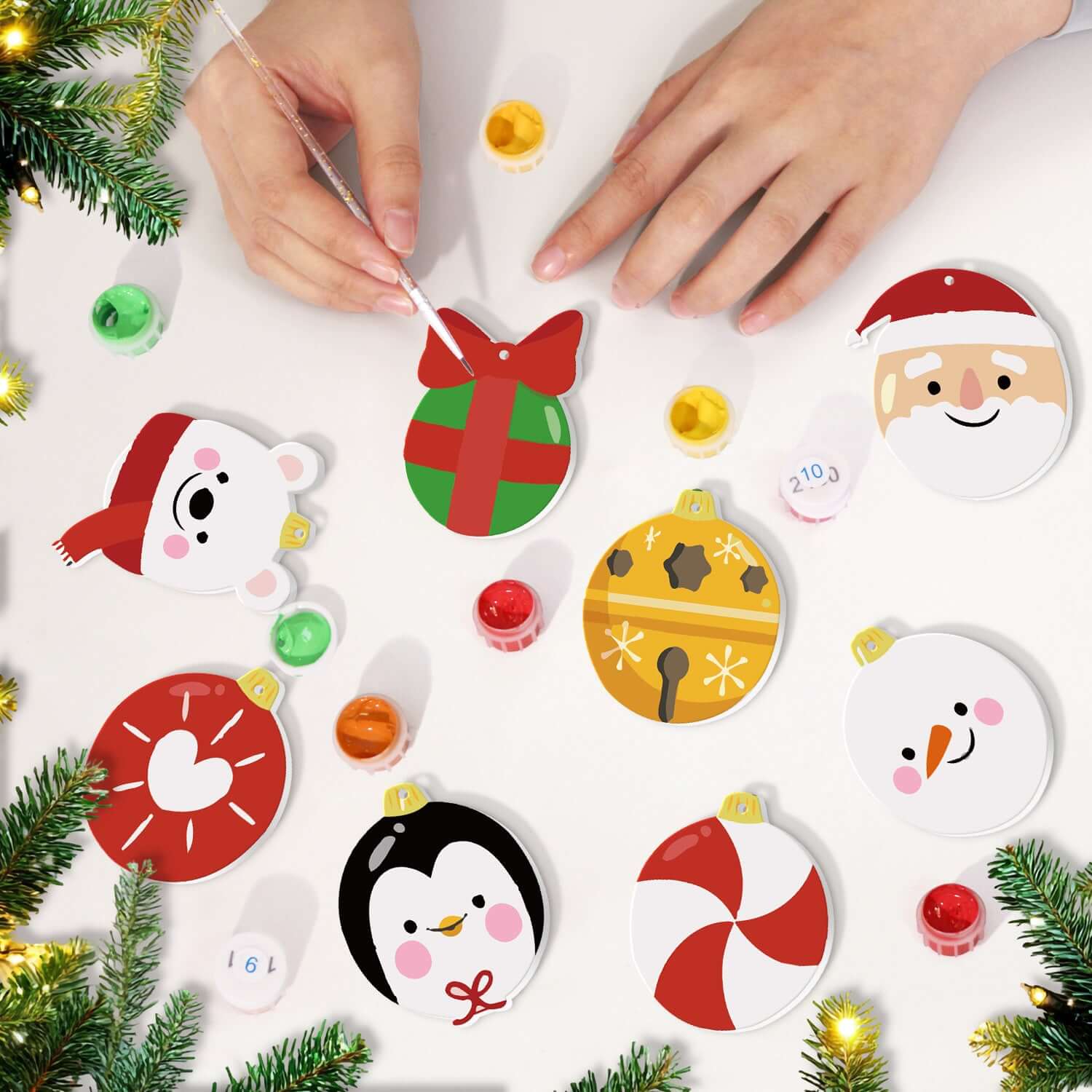 Cute Christmas -  Paint by Numbers Kit for Adults | Relaxing DIY Art Gift | -  Portrait By Numbers
