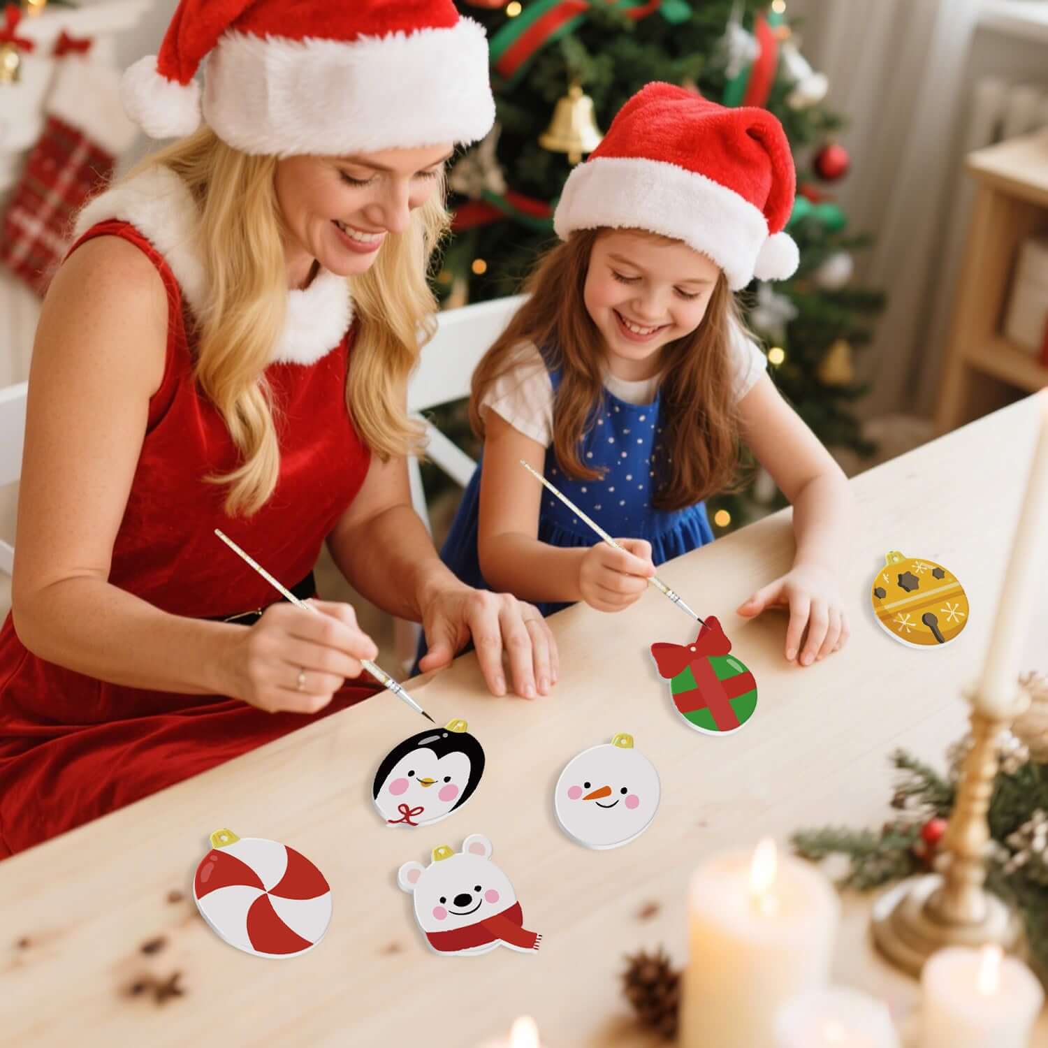 Cute Christmas -  Paint by Numbers Kit for Adults | Relaxing DIY Art Gift | -  Portrait By Numbers