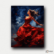 Dancer in Red -  Paint by numbers Kit -  Portrait By Numbers