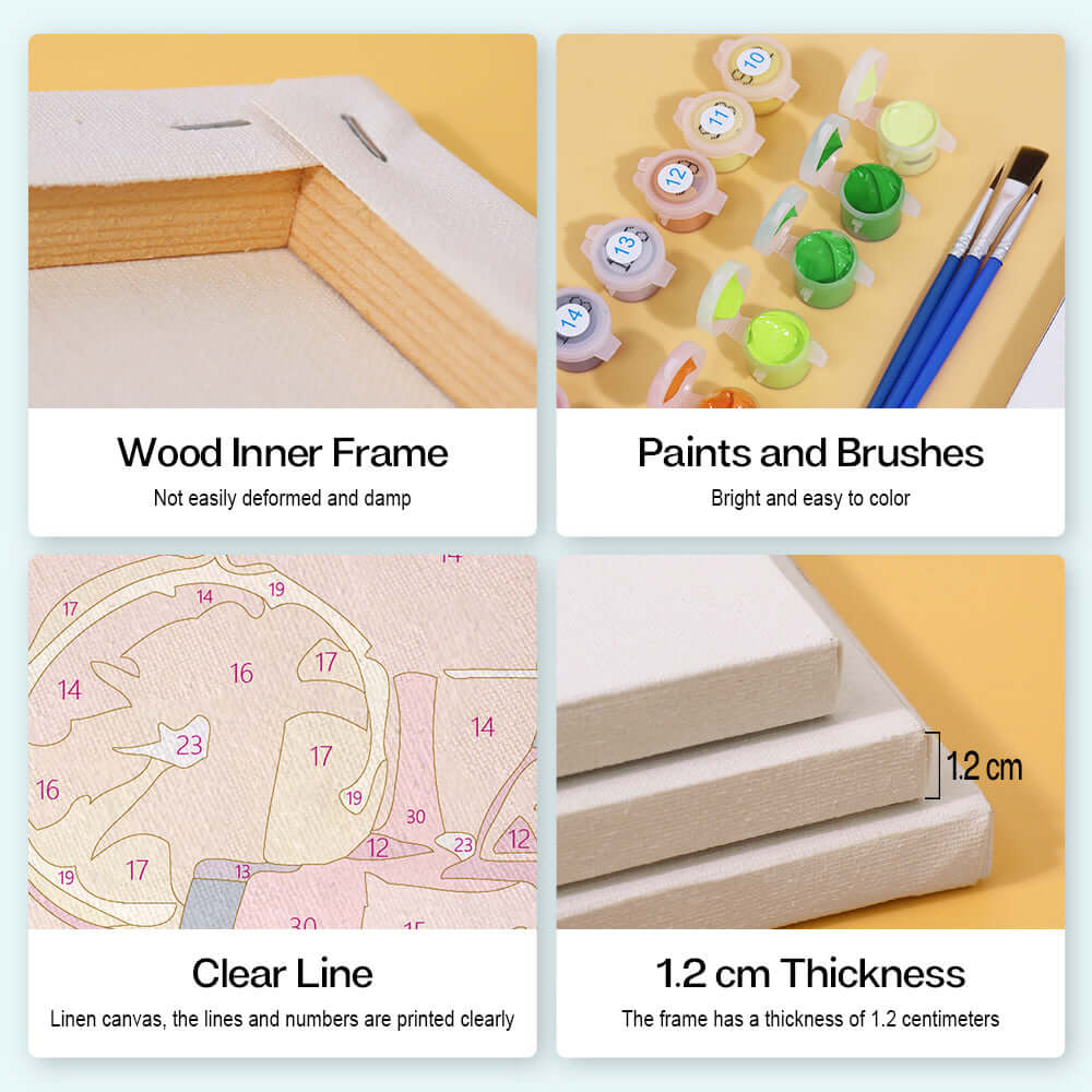 Daylight Sips (Set of 6) -  Paint by numbers Kit -  Portrait By Numbers