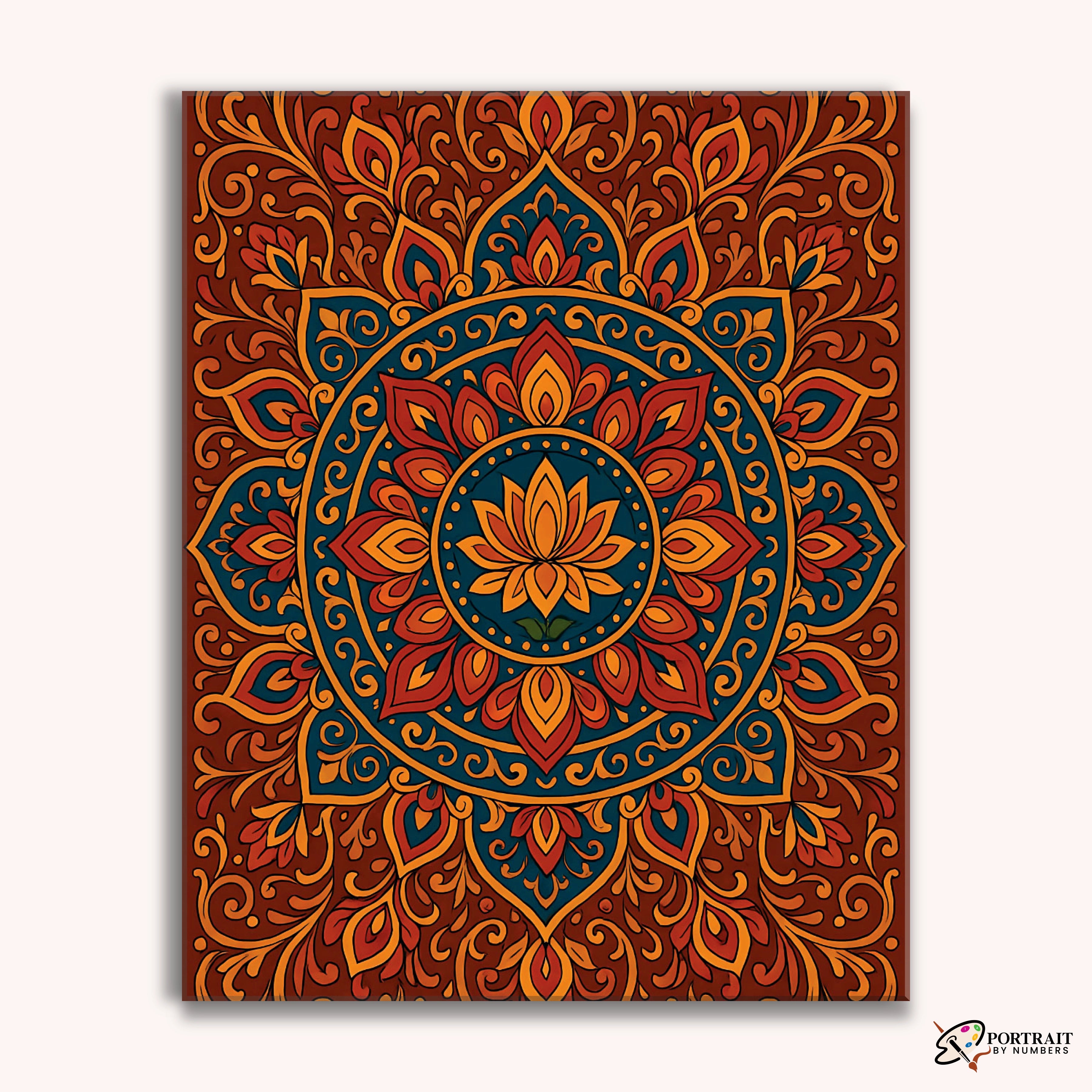 Desert Flame (Mandala) -  Paint by Numbers Kit for Adults -  Portrait By Numbers
