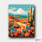 Desert Flora Hues -  Paint by Numbers Kit for Adults -  Portrait By Numbers