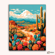 Desert Flora Hues -  Paint by Numbers Kit for Adults -  Portrait By Numbers