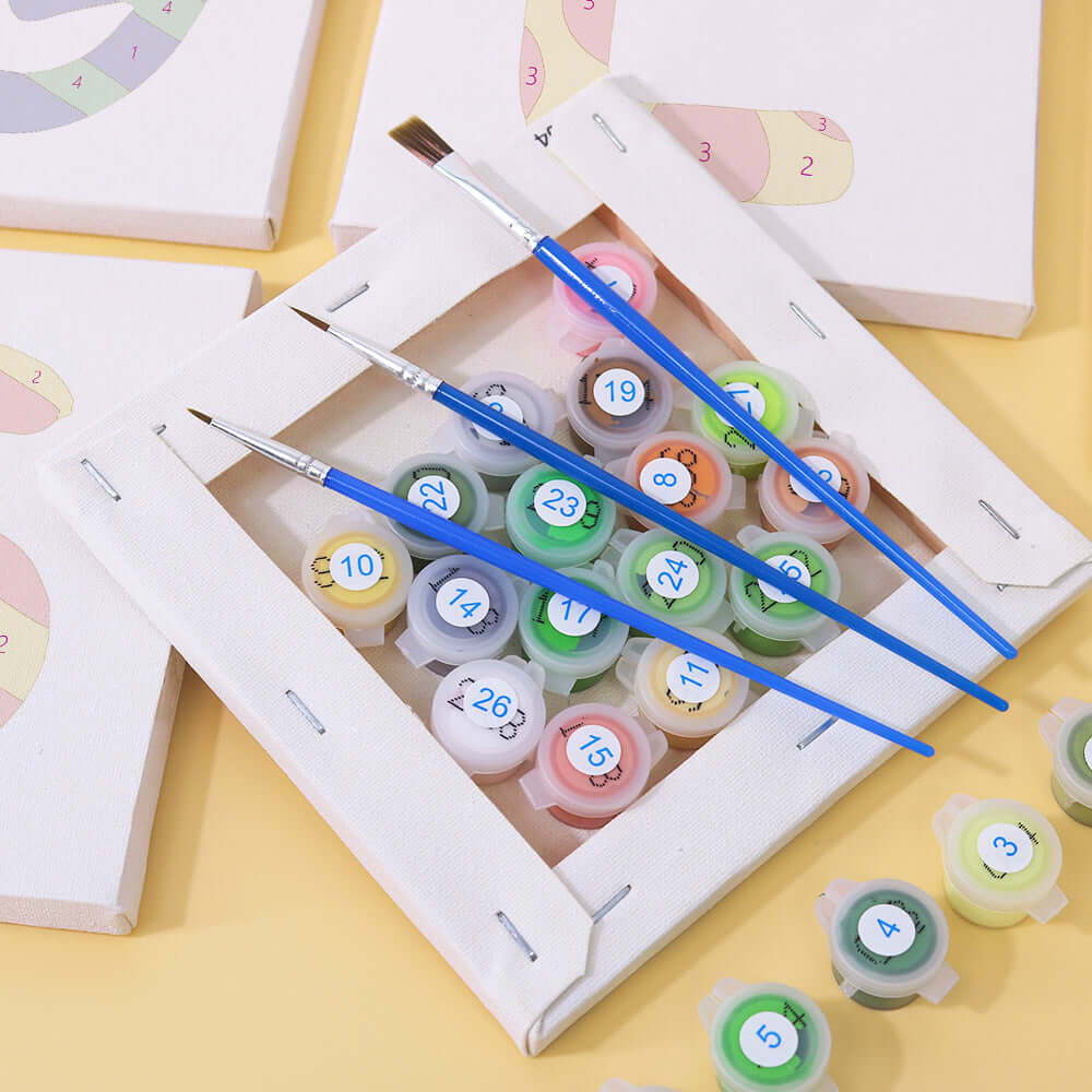 Doodle ABCs (Alphabet) -  Paint by numbers Kit -  Portrait By Numbers