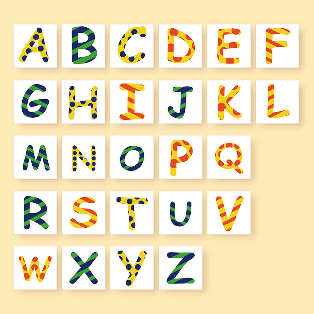 Doodle ABCs (Alphabet) -  Paint by numbers Kit -  Portrait By Numbers