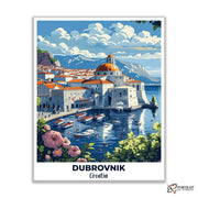 Dubrovnik Travel Poster -  Paint by Numbers Kit for Adults -  Portrait By Numbers