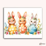 Easter Egg-trio -  Paint by Numbers Kit for Adults -  Portrait By Numbers
