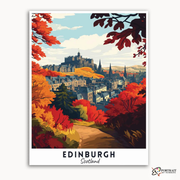 Edinburgh Travel Poster -  Paint by Numbers Kit for Adults -  Portrait By Numbers