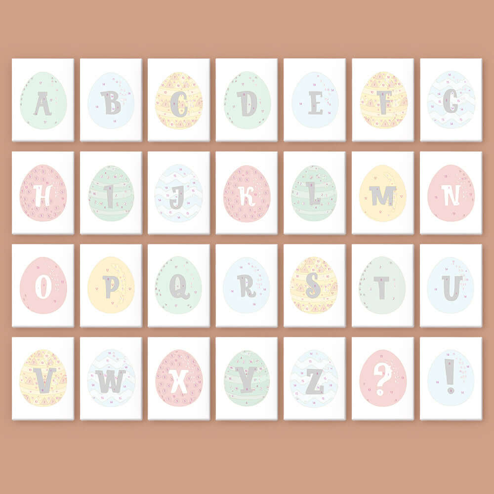 Egglet ABCs (Alphabet) -  Paint by numbers Kit -  Portrait By Numbers