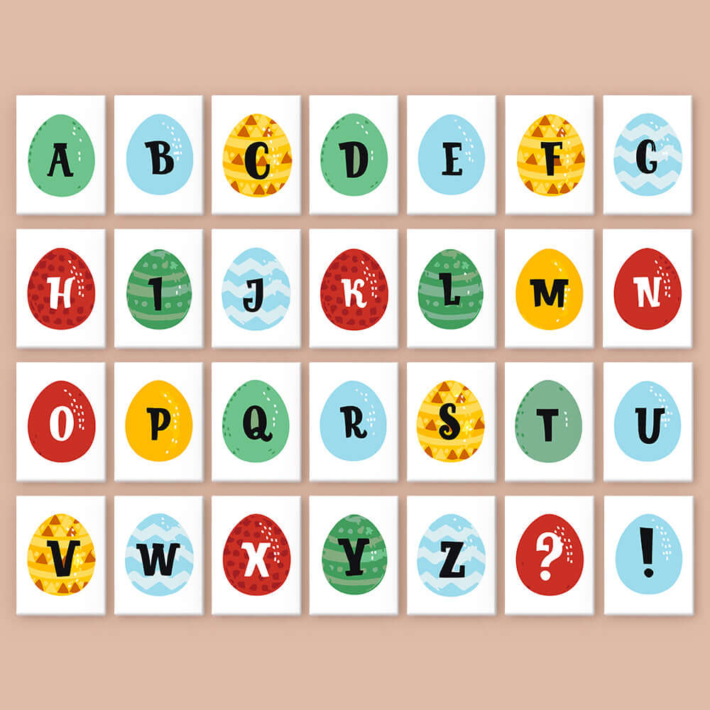 Egglet ABCs (Alphabet) -  Paint by numbers Kit -  Portrait By Numbers
