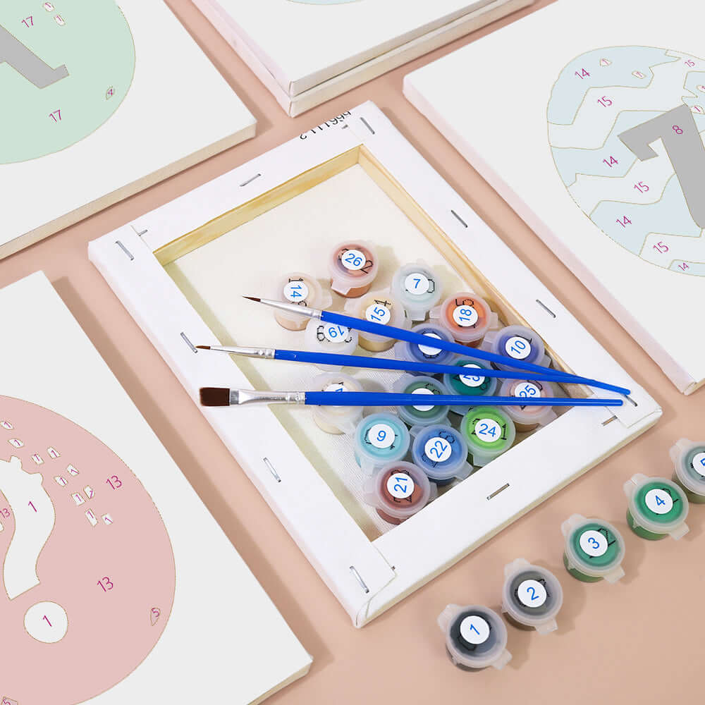 Egglet ABCs (Alphabet) -  Paint by numbers Kit -  Portrait By Numbers