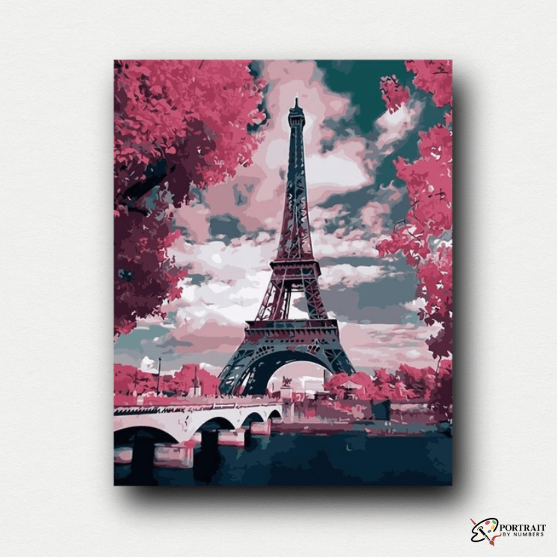 Eiffel Tower Landscape -  Paint by numbers -  Portrait By Numbers