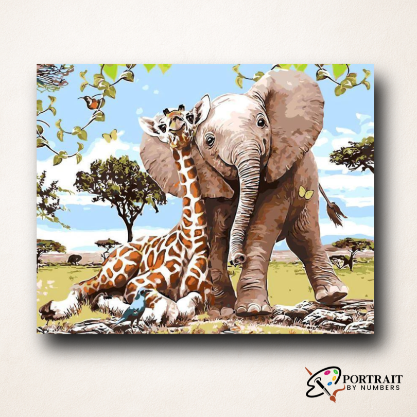 Elephant and Giraffe Safari