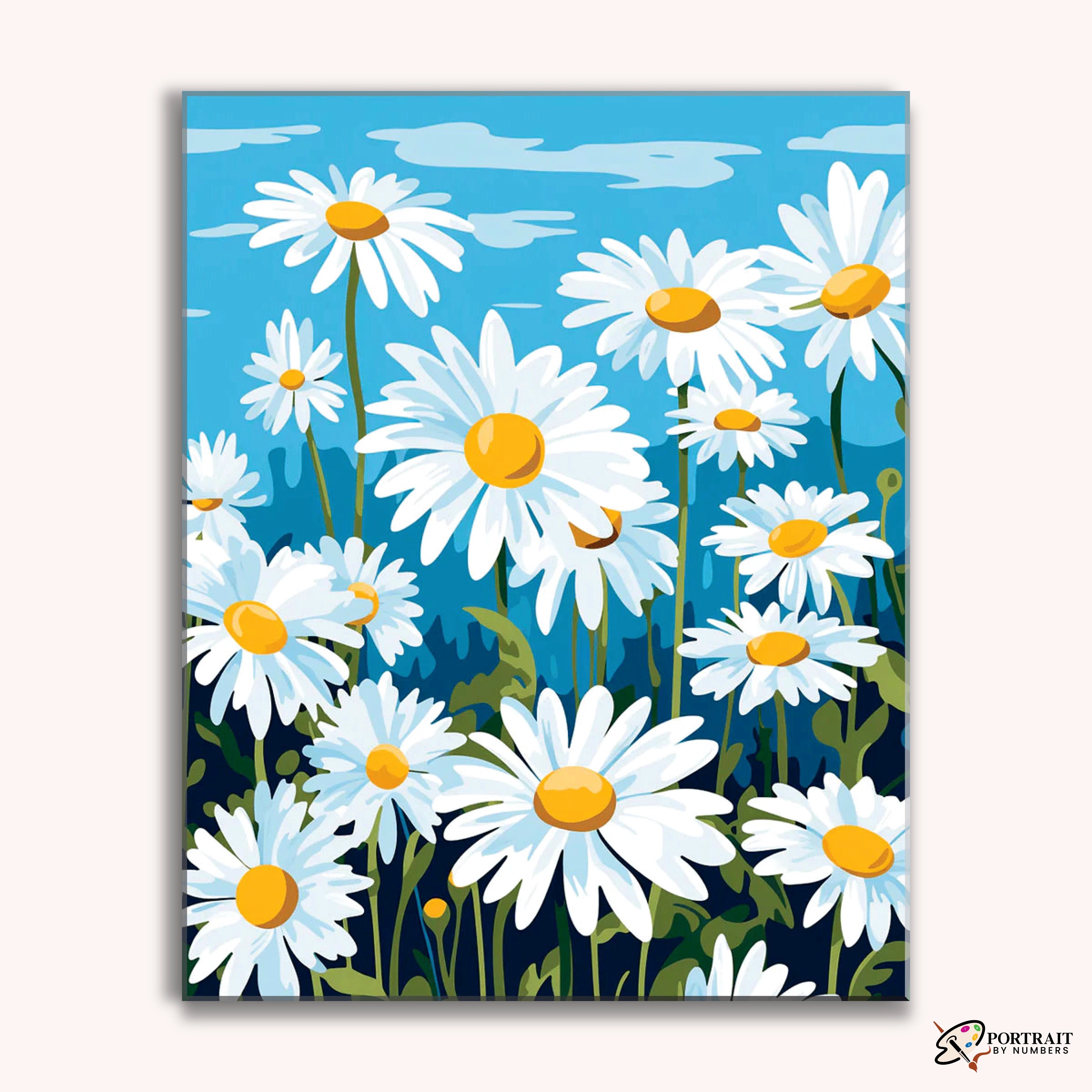 Elysian Daisy Field -  Paint by Numbers Kit for Adults -  Portrait By Numbers