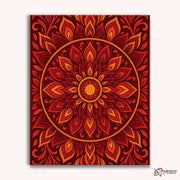 Ember Bloom (Mandala) -  Paint by Numbers Kit for Adults -  Portrait By Numbers