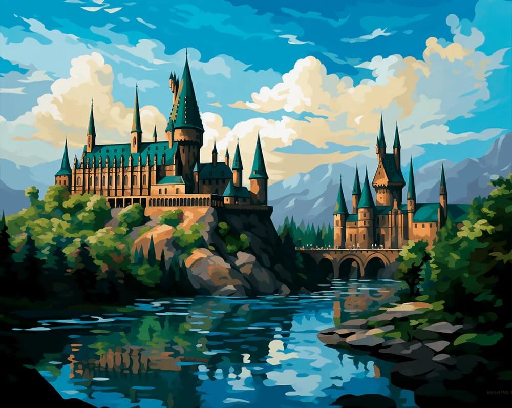 Emerald Castle -  Paint by numbers -  Portrait By Numbers