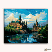 Emerald Castle -  Paint by Numbers Kit for Adults -  Portrait By Numbers