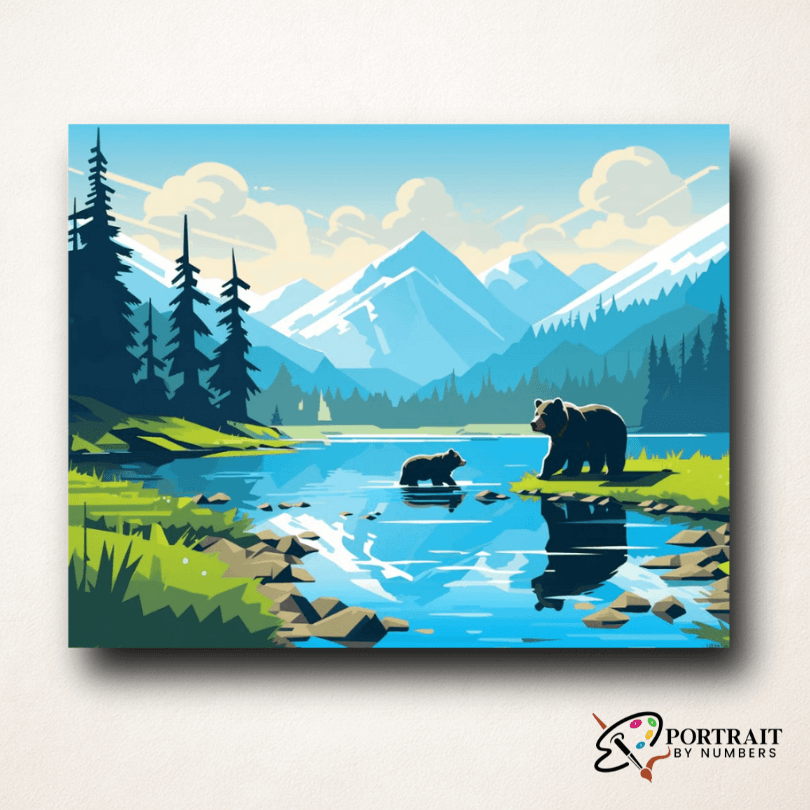 Emerald Lake -  Paint by numbers -  Portrait By Numbers