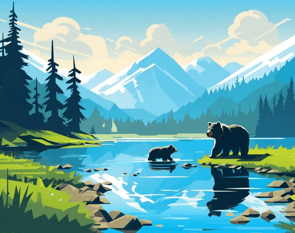 Emerald Lake -  Paint by Numbers Kit for Adults -  Portrait By Numbers