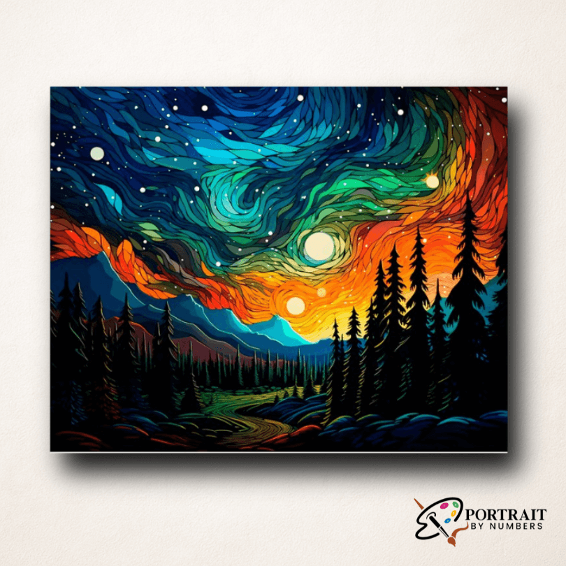 Enchanted Evening -  Paint by numbers -  Portrait By Numbers