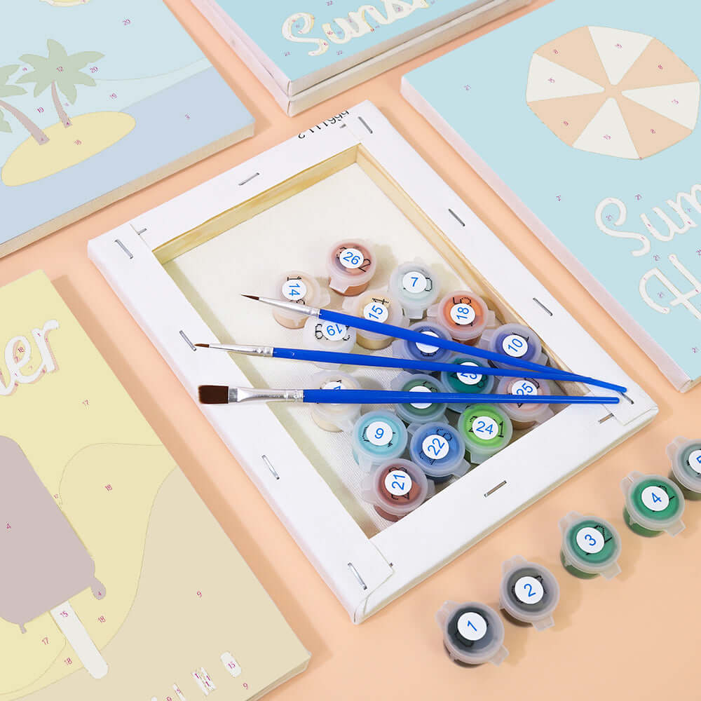 Endless Summer (Set of 6) -  Paint by Numbers Kit for Adults -  Portrait By Numbers