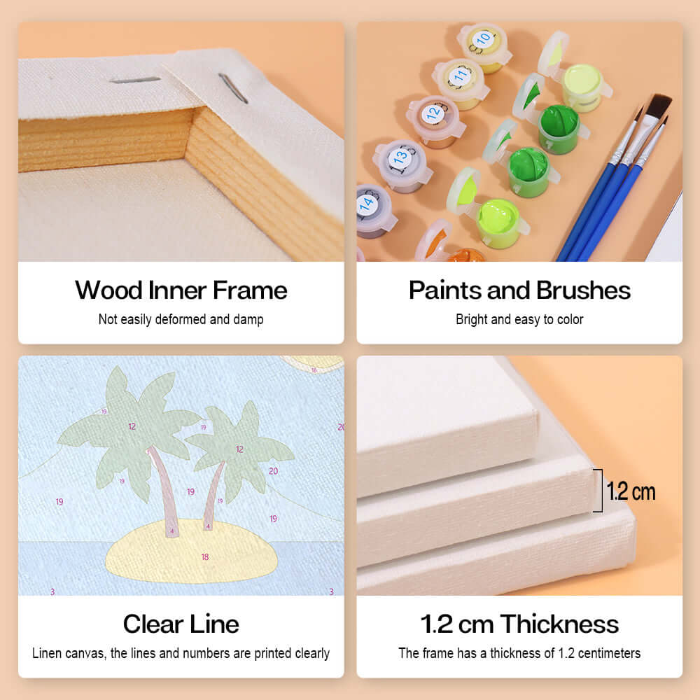 Endless Summer (Set of 6) -  Paint by Numbers Kit for Adults -  Portrait By Numbers