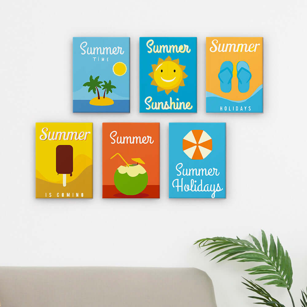 Endless Summer (Set of 6) -  Paint by Numbers Kit for Adults -  Portrait By Numbers