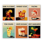 Evening Pour (Set of 6) -  Paint by numbers Kit -  Portrait By Numbers