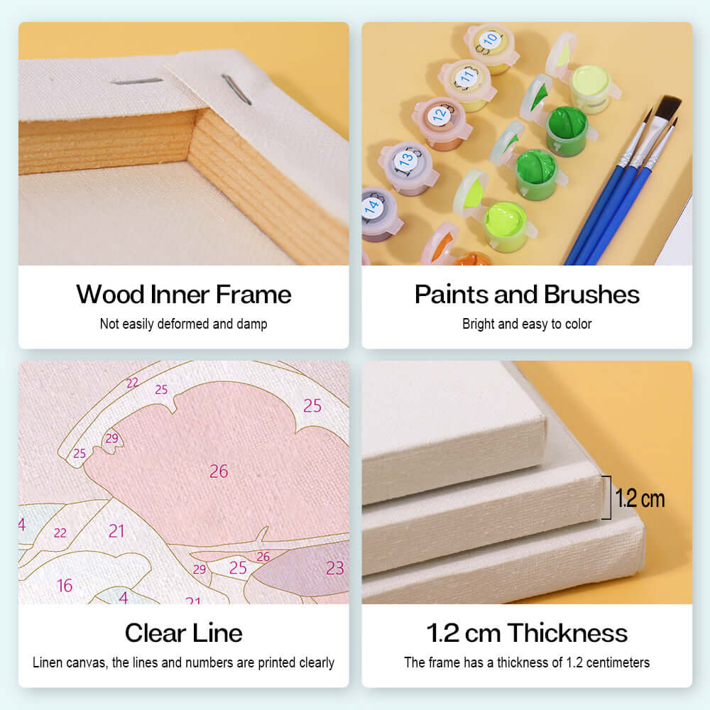 Evening Pour (Set of 6) -  Paint by numbers Kit -  Portrait By Numbers