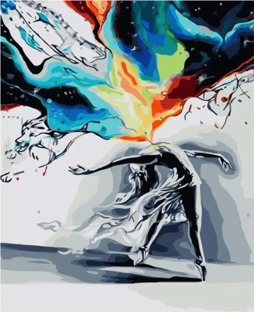 Explosive Ballet Dancer -  Paint by numbers -  Portrait By Numbers