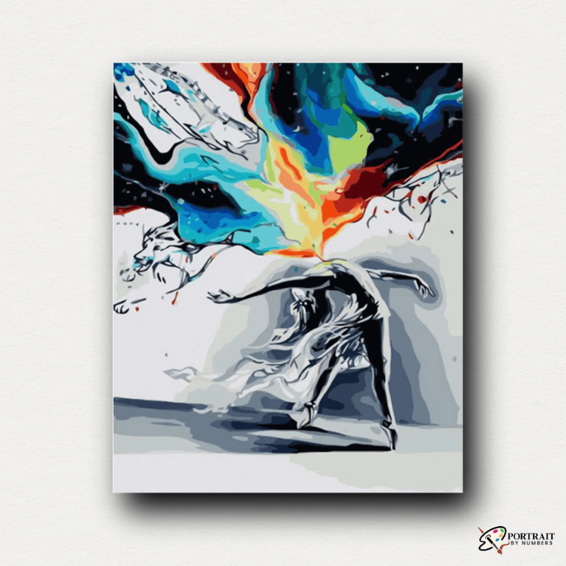 Explosive Ballet Dancer -  Paint by numbers Kit -  Portrait By Numbers