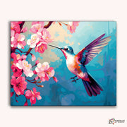 Feeding Hummingbird -  Paint by Numbers Kit for Adults -  Portrait By Numbers
