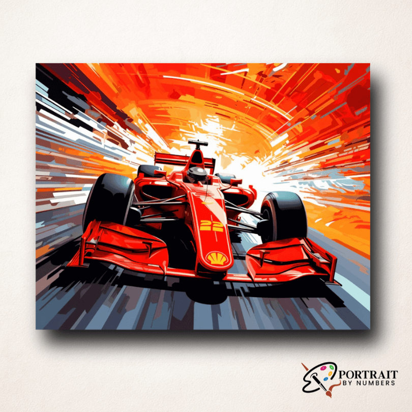 Ferrari Formula -  Paint by numbers -  Portrait By Numbers