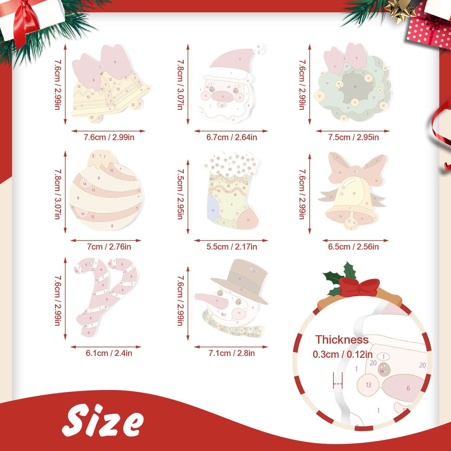 Festive Charm -  Paint by Numbers Kit for Adults | Relaxing DIY Art Gift | -  Portrait By Numbers