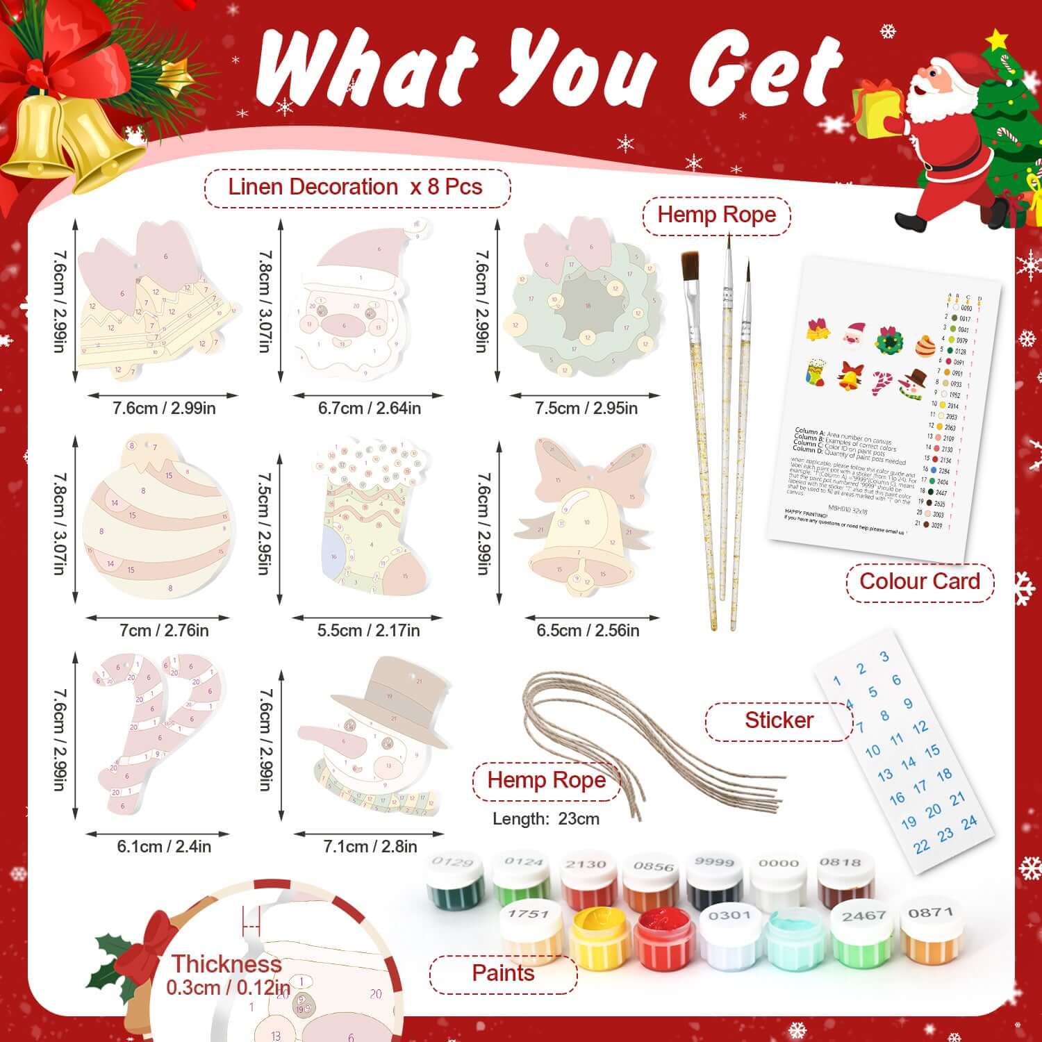 Festive Charm -  Paint by Numbers Kit for Adults | Relaxing DIY Art Gift | -  Portrait By Numbers