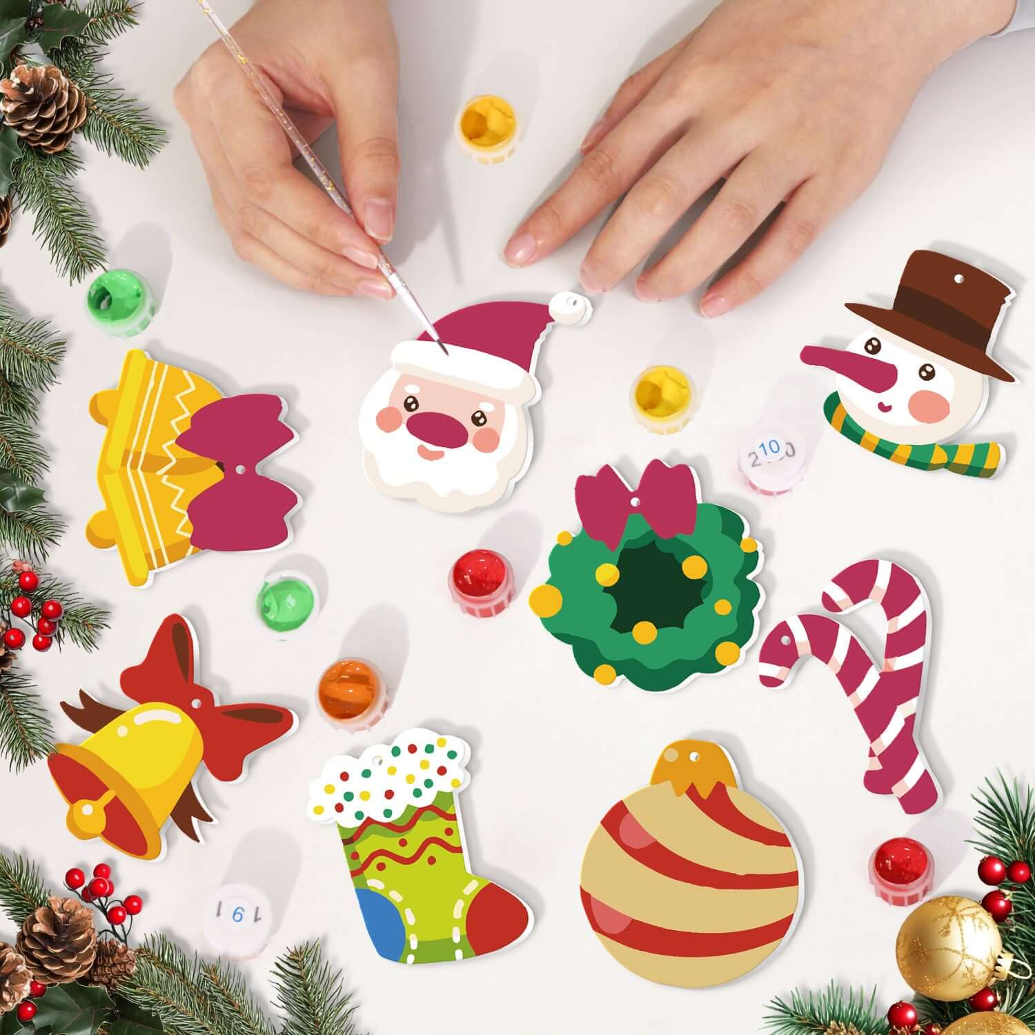 Festive Charm -  Paint by Numbers Kit for Adults | Relaxing DIY Art Gift | -  Portrait By Numbers
