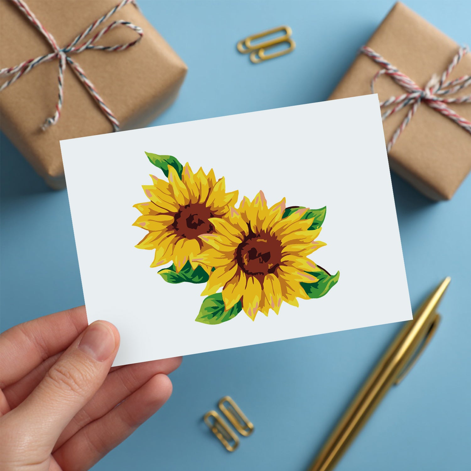 Floral Charm Poster Cards Set -  Paint by Numbers Kit for Adults -  Portrait By Numbers