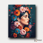 Floral Muse -  Paint by Numbers Kit for Adults -  Portrait By Numbers