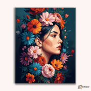 Floral Muse -  Paint by Numbers Kit for Adults -  Portrait By Numbers